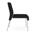 thumbnail image 3 of Waterfall Reception Waiting Armless Guest Chair / Silver Steel / Black, 3 of 5