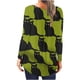 thumbnail image 4 of Camiseta informal para mujer, blusa estampada de manga larga con cuello redondo y fruncido Fridja  fjkfkj2087, 4 of 6
