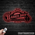 thumbnail image 2 of Craftnamesign Custom Barber Shop Metal Sign LED Light, Barber Sign, Barber Shop Decor, 2 of 5