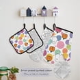thumbnail image 5 of Cute Specter with Colorful Dot Pumpkins Halloween Apron Set with Oven Mitts Pot Holders Set of 5 Kitchen Stuff Accessories, 5 of 6