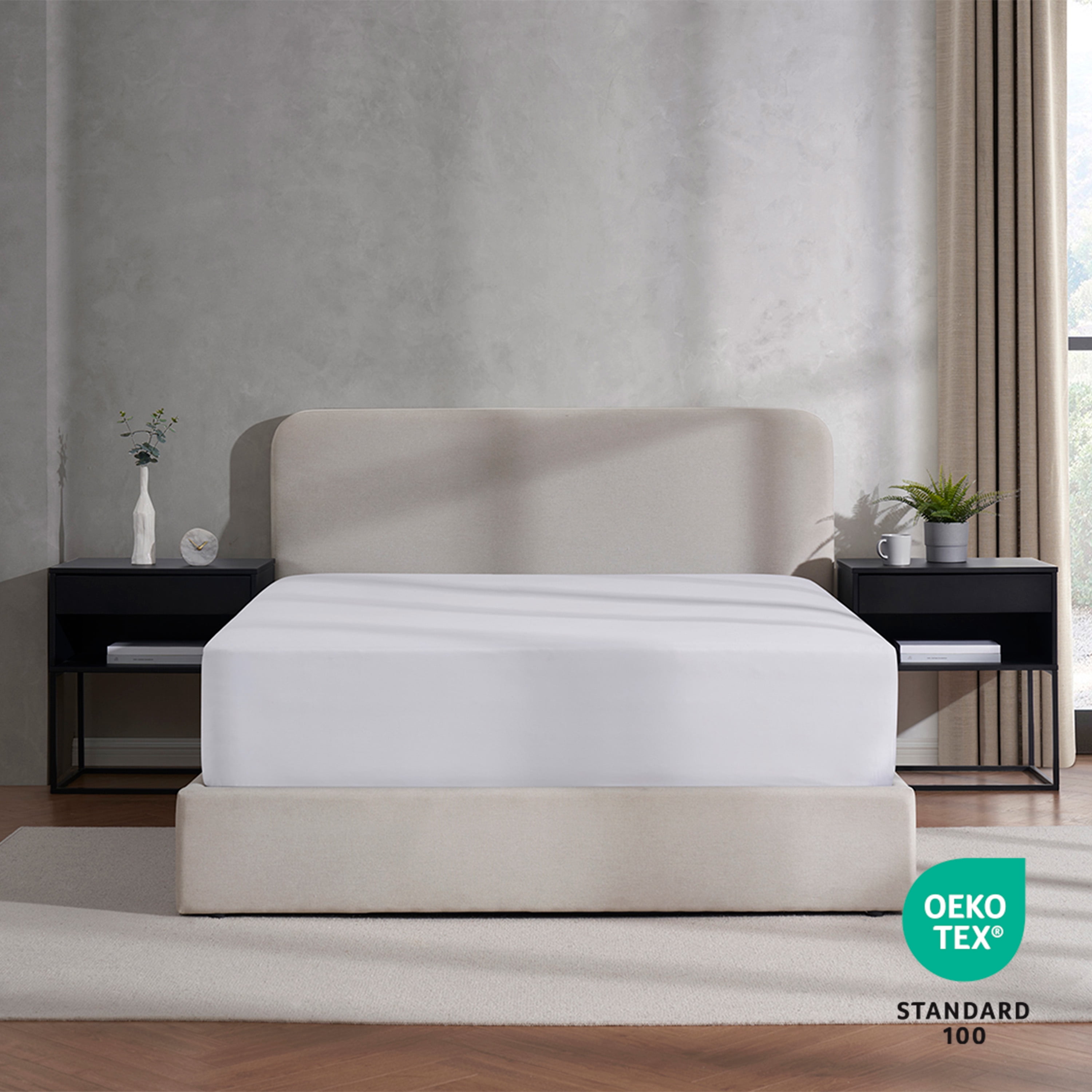 Lammaloe 2 Pack Extra Deep Pocket California King Fitted Sheet Only, Fits 18" to 24" Mattress, Soft Microfiber Fitted Bed Sheet, White