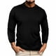 thumbnail image 1 of Blusas y camisas de manga larga con cuello redondo para hombre, moda de alta elasticidad, ocio, color sólido, cuello redondo, camisa de manga larga fácil, abrigo de poliéster para hombre, 1 of 5