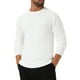 thumbnail image 5 of SUÉTER DE PULÓVER CLÁSICO DE COLOR SÓLIDO DE CUELLO REDONDO DE HOMBRE INSPIRAR CHIC, MANGA LARGA, TEJIDO SUAVE, TALLA S, BLANCO, 5 of 6