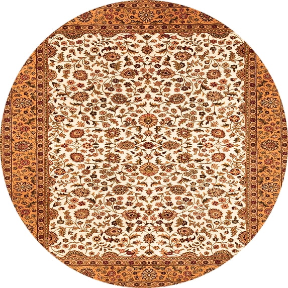 Ahgly Company Indoor Round Persian Orange Traditional Area Rugs, 8' Round