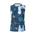 thumbnail image 6 of Lsque Alpaca Astronaut in Space Print Men's Cotton Blend Sleeveless Muscle Shirts (S-3XL)- Moisture Wicking, Odor Protection, UPF 30+,Medium, 6 of 8