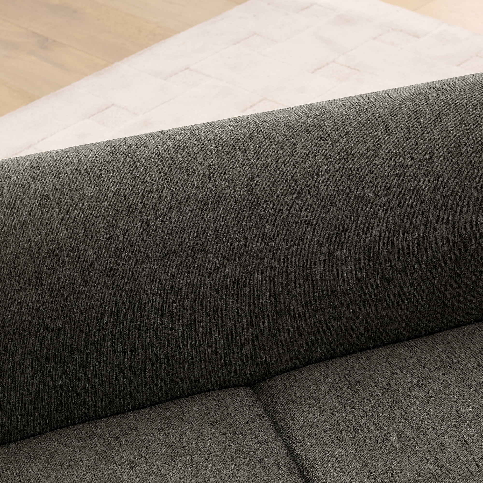 Comfortable Oversized Pet Sofa for Medium/Large Dogs - Modern Rectangular Design with Backrest, Armrests & Soft Cushion -Dark Gray(56.5"*26"*17")