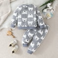 thumbnail image 5 of JTieacloth 2Pcs Boys Pants Set Toddler Boys Winter Outfits 2 Piece Set Cute Bear Print Pullover Hoodie And Pants Warm Lined Casual Play Clothes For Baby Boys,Sizes 9-12 Months(Gray), 5 of 6