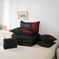 thumbnail image 6 of Homewish Jungle Leopard 7-Piece Full Bedding Set,Rose Flower Black Cheetah,Ultra Soft Reversible Decor For Teens, 6 of 8