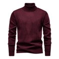 thumbnail image 2 of Men's Turtleneck Cable Knit Sweater Long Sleeve Pullover Casual Winter Top, 2 of 9