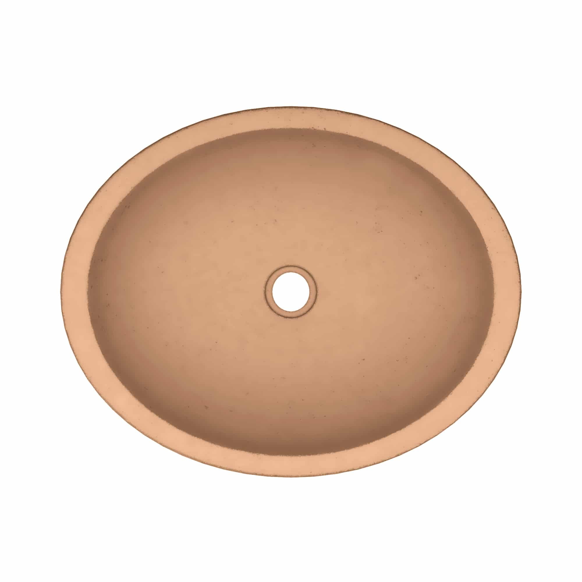Native Trails NSL1916-C Nativestone 19" Oval Concrete Drop In Or Undermount Bathroom Sink