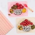thumbnail image 3 of Compañero de alimentación para niños pequeños, platos de silicona antideslizantes con ventosa, alimentación dirigida por el bebé con silicona platino, suministros de alimentación para niños para, 3 of 5