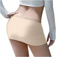 thumbnail image 5 of Skorts Skirts for Women Denim Mini Skirt Side Slit with High Waisted Jean Shorts Stretchy Ndbuld,Beige, 5 of 8