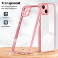 thumbnail image 3 of SaniMore for iPhone 14 Case Ultra Slim Transparent [Never-Yellowing], Rugged PC & TPU Bumpers Cover Built-in Detachable Lens Protector Anti-Fall Shockproof Protective Shell, Pink, 3 of 8