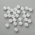 thumbnail image 7 of 100pcs Plastic Imitation Pearl Ball Beads Round White 8mm Hole: 2mm White, 7 of 7