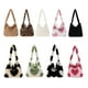 thumbnail image 5 of Bolso de hombro Retro de leopardo de felpa para mujer 5 uds. bolsos de otoño e invierno (corazón rojo), 5 of 9