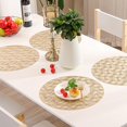 thumbnail image 3 of Ensemble de 4 Sets de Table Ronds en PVC Ginkgo Biloba Imperméables avec 4 Sets de Table Décoratifs pour Table de Mariage (Or), 3 of 7