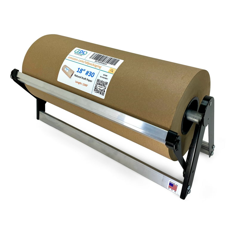 IDL Packaging Large Brown Kraft Paper Roll 18 x 1200' - Natural