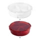 thumbnail image 4 of Kearding Bandeja de servicio dividida con tapa Recipiente para refrigerios Dulces Aperitivos Nuez Azúcar Cacahuete Hogar Sala de estar Almacenamiento y organización del hogar Rojo Kearding HA075857-02, 4 of 6