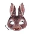 thumbnail image 1 of yingyy EVA Made Rabbit Cover Half Face Mask Prop For Kids Halloween Parties And Theatrical Celebrations Carnival Masquerade gray, 1 of 6