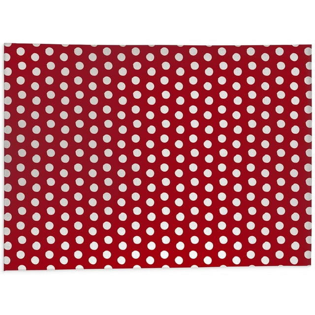 Big Polka Dots Red Indoor Floor Mat by Kavka Designs