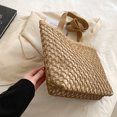thumbnail image 4 of Bolsa de playa de verano de hombro tejidos de gran capacidad Moda para vacaciones (caqui) Ehuebsd Para Estrenar, 4 of 9