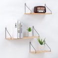 thumbnail image 2 of Labymos Rustic Wall Mount Shelf with Metal Brackets Storage Shelves Room Decor for Kitchen Living, 2 of 8