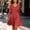 A_Red, variant on XPMWRP Women's V Neck Long Sleeve Ruched Waist Flared Mini Dress Casual Office Skater Swing Dress Blue XXXXL