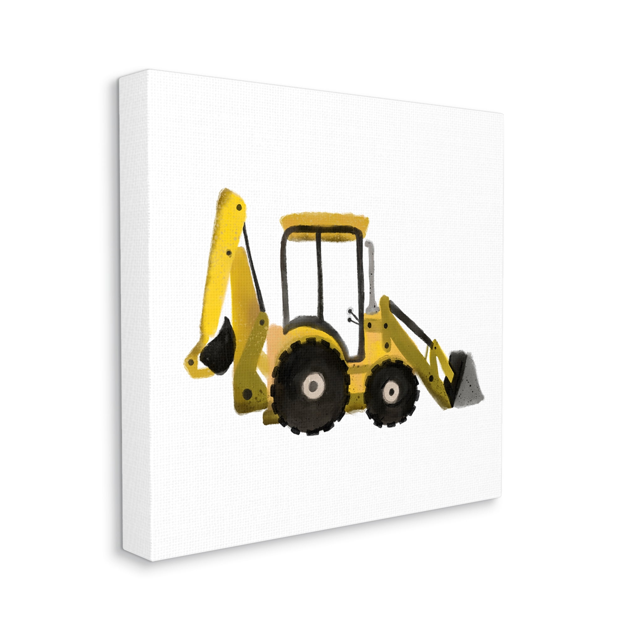 Stupell Yellow Bulldozer Construction Vehicle Transportation Painting Gallery Wrapped Canvas Print Wall Art