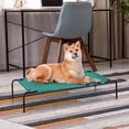 thumbnail image 4 of Elevated Dog Bed Cooling Raised Dog Cot Indoor Outdoor Waterproof Dog Cat Bed Portable Pet Cot for Small Medium Dogs Cats, Green, 4 of 7