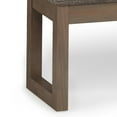 thumbnail image 6 of Milltown 44 inch Wide Solid Wood Contemporary Large Ottoman Bench in Mink Brown, 6 of 9
