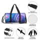 thumbnail image 4 of Fotbe Swirl Blue And Purple Bolsa Deportiva de Lona Plegable con Estampado, Bolsa de Gimnasio con Bolsillo Seco/Húmedo, Bolsa de Viaje Ultraligera de Gran Capacidad, 4 of 6