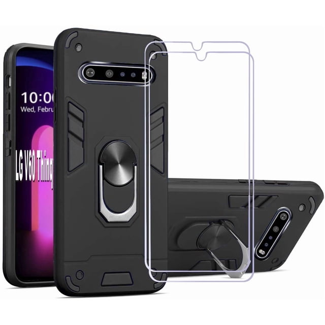 Funda para teléfono Folmeikat LG V60 ThinQ 6.8" con anillo giratorio 360°