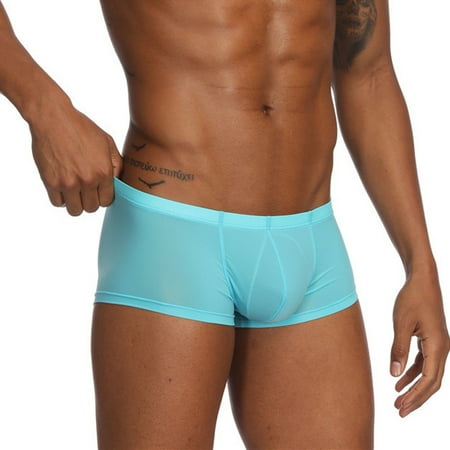 

Babysbule Mens Reduced Underwear Men s Fashion Ultra-thin Sexy ice Silk Ultra-thin Seamless Breathable Underwear