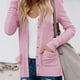 thumbnail image 4 of Pntutb Mujeres Color Sólido Casual Manga Larga Suelta ButtonCardigan Chaqueta Abrigo Con Liquidación De Bolsillo Pntutb Pntutb-4014, 4 of 7