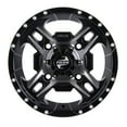 thumbnail image 3 of 4/110 Tusk Beartooth Wheel 12x7 5.0 + 2.0 Machined/Black For YAMAHA BIG BEAR 4x4 350 1987-1999, 3 of 8