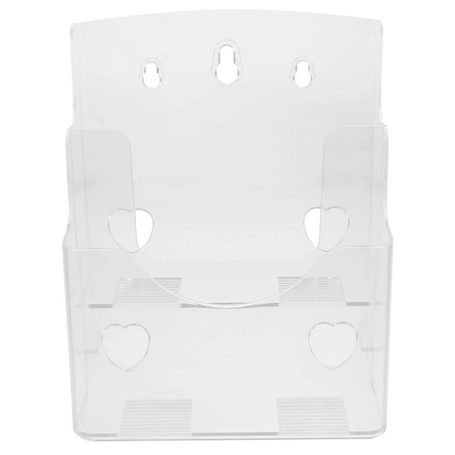 BRIGHTFUFU Soporte de folleto acrílico soporte de papel A5 2 niveles soporte de encimera de encimera