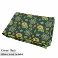 thumbnail image 5 of Floral Floor Pillow Lounger Cover, Colorful Flower Arrangement Fantasy Hand Drawn Dotted Detailed Modern, Nap Mat Printed Fabric Case for 5 Pillows, 88" x 36", Multicolor, by Ambesonne, 5 of 5