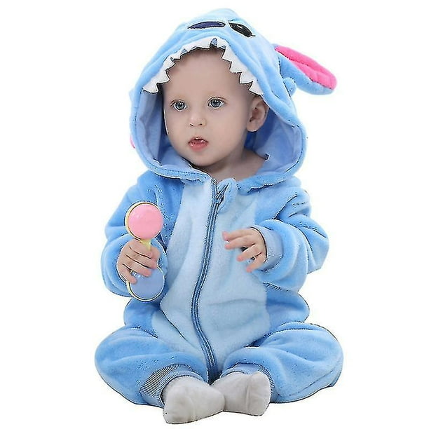 Unisex Baby Animal Costume Winter Autumn Flannel Hooded Cosplay Jumpsuit