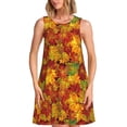 thumbnail image 1 of Fotbe Vintage maple leaf autumn Vestido de Verano sin Mangas para Mujer – Vestido Midi Línea A, Estilo Camiseta Floral, Vestido Playero Casual y Fluido, 1 of 7