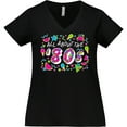 thumbnail image 3 of Inktastic All About the '80s Women's Plus Size V-Neck T-Shirt, 3 of 5