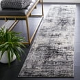 thumbnail image 2 of SAFAVIEH Jasper Francesca Abstract Overdyed Runner Rug, Black/Ivory, 2' x 9', 2 of 8