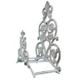 thumbnail image 2 of Floral & Spade Garden Hose Holder Reel White Cast Iron 13.25" Tall by Flag Emotes, 2 of 2