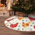 thumbnail image 5 of Qekee Colorful Flower Chickens print Christmas Tree Skirt , A Versatile Winter holiday decoration-36", 5 of 6