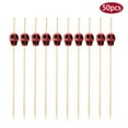 thumbnail image 2 of Under 10 Wine Rack Decoration 50pc Bamboo Pick Buffet Fruit Fork Party Dessert Stick Cocktail Skewer, 2 of 8
