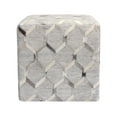 thumbnail image 3 of Pasargad Home 18"H Galaxy Cowhide & Sari Silk Pouf Ottoman, 3 of 6