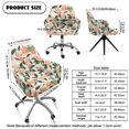 thumbnail image 7 of Whosucclay Peach Leaves Print Curved Back Chair Slipcover Stretch Dining Chair Cover Removable Kitchen Chair Cover Modern Bar Stools Covers for Kitchen Party Banquet Decor, 7 of 7