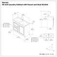 thumbnail image 4 of Simpli Home Darwin All-In-One 46-inch Laundry Utility Sink and Cabinet, 4 of 16
