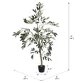 thumbnail image 3 of Vickerman 4' Artificial Potted Olive Tree., 3 of 8