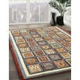 thumbnail image 3 of Ahgly Company Machine Washable Indoor Round Abstract Chestnut Brown Area Rugs, 7' Round, 3 of 7