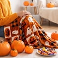 thumbnail image 5 of Darzheoy Halloween Throw Blanket, Soft Cozy Printed Flannel Decorative Blanket, Plush Warm Lightweight Reversible Throw Blanket, Halloween Blanket for Bedroom, Living Room, 5 of 7